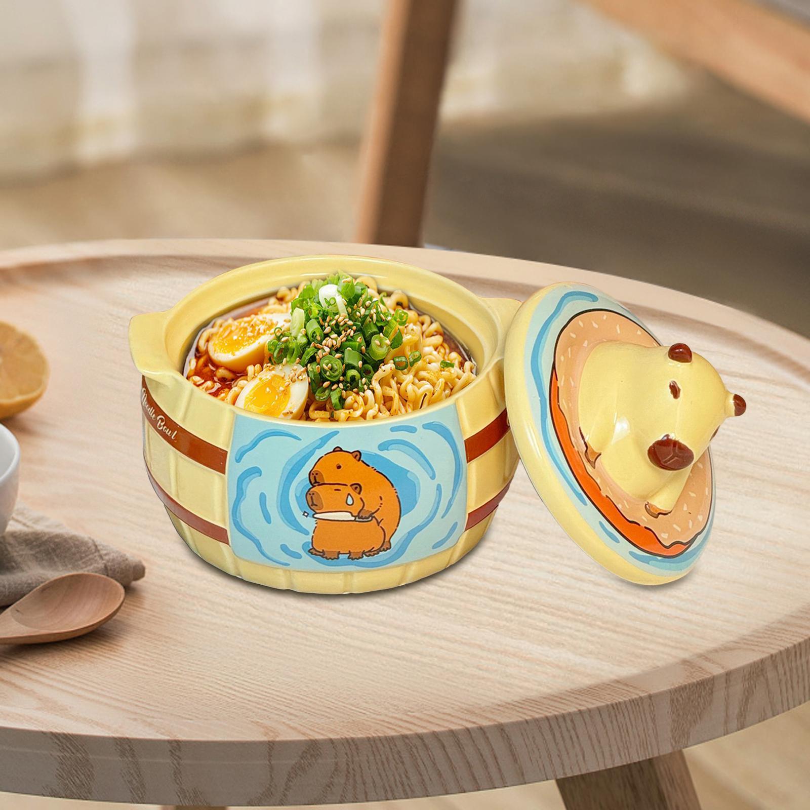 Capybara Ceramic Ramen Bowl Premium for Farmhouse Birthday Gift Gift Kitchen