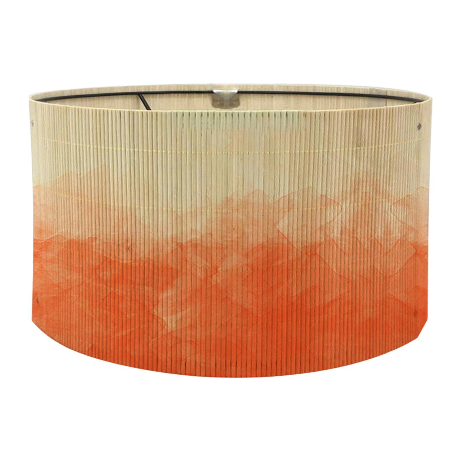 Bamboo Lamp Shade Gradient Orange