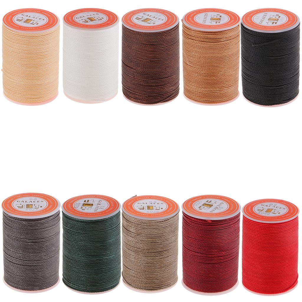 0.8mm Round Polyester Waxed Thread Sewing Stitching DIY Craft Red