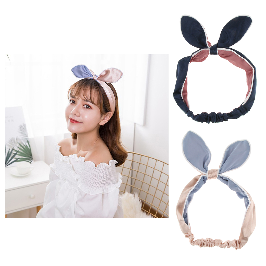 Soft Elastic HeadBand Shower Hairlace Hairband Women Girls Light Pink Blue
