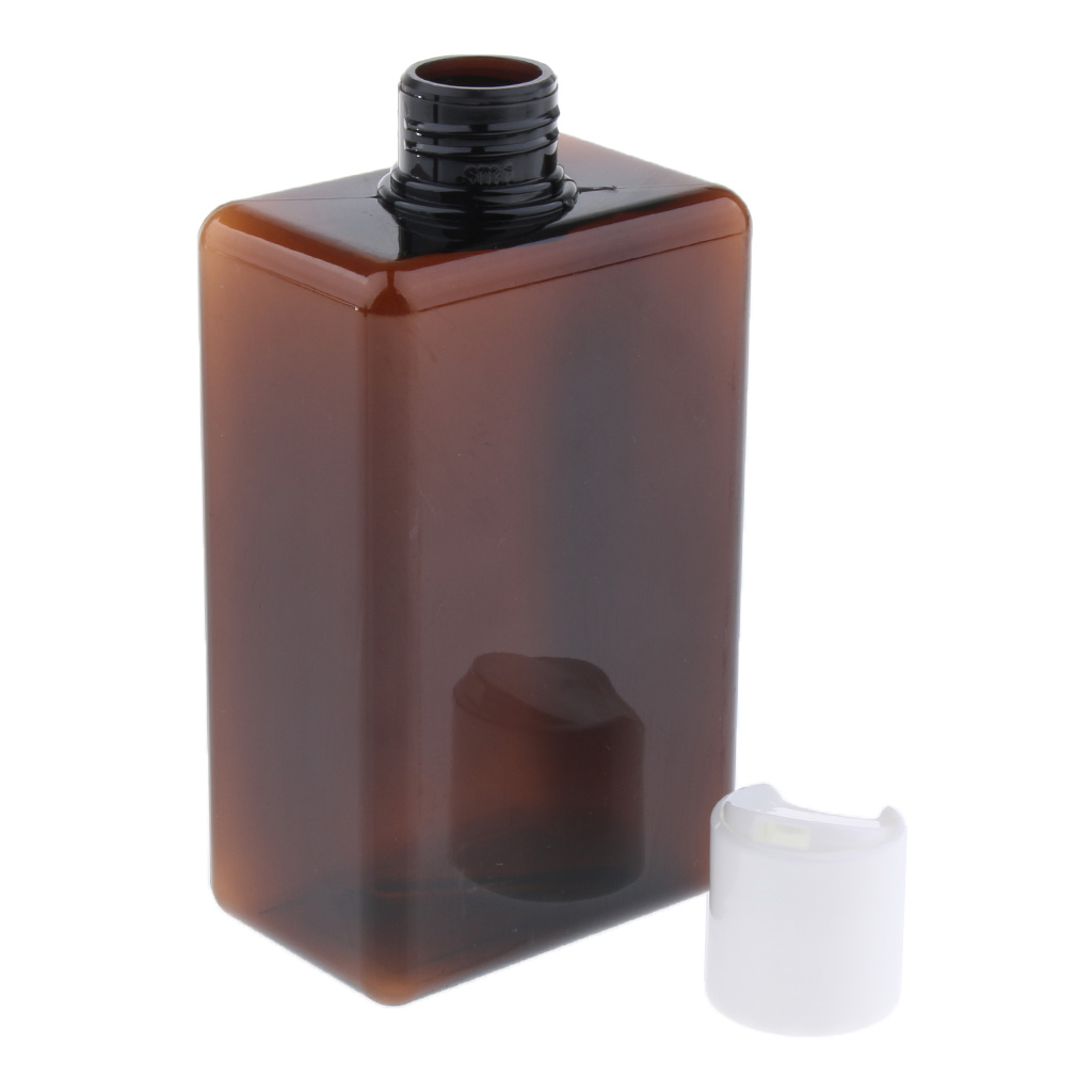2pcs Refillable Empty Shampoo Shower Gel Lotion Bottles 300ml Amber