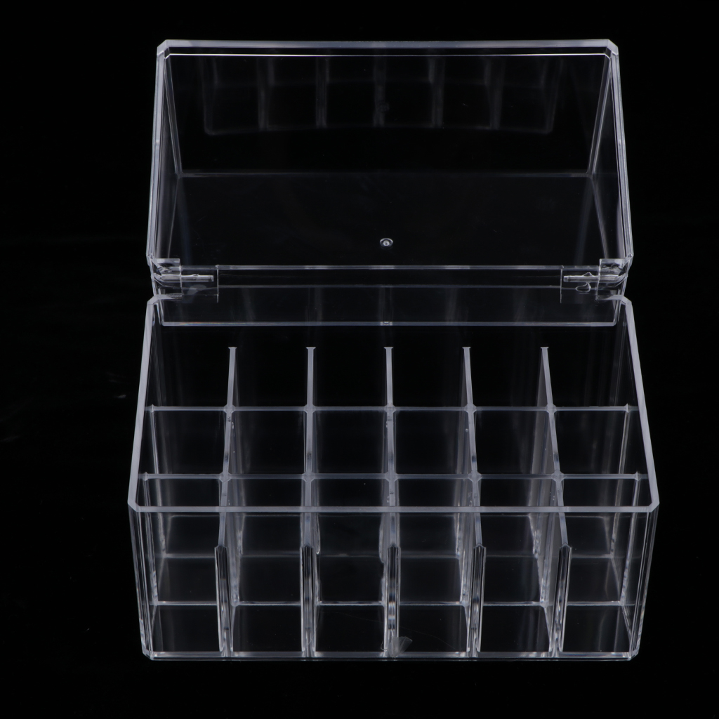 2 Pcs Lipstick Organizer Dustproof Lipgloss Case Makeup Storage 18 Slots