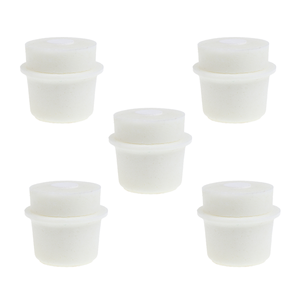 5pcs Laboratory Silicone Bung Stopper Plug Scientific Tube Flask