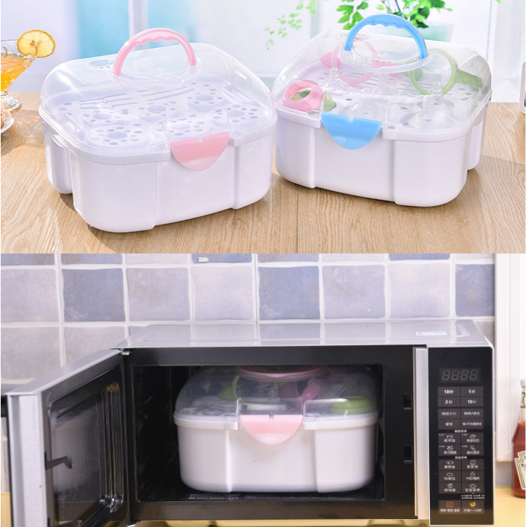 Kids Multifunctional Baby Milk Bottle Storage Box Container Clamshell