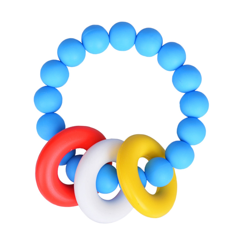 Baby Teething Toys BPA Free Children's Silicone Teething  Bracelet Blue