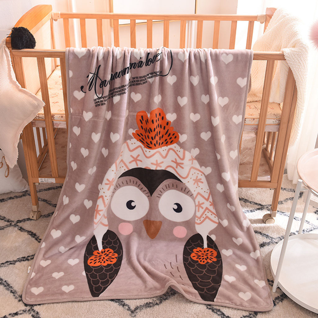 Blanket Preschool Bed Mat Office Nap Baby Towel 100x150cm Owl