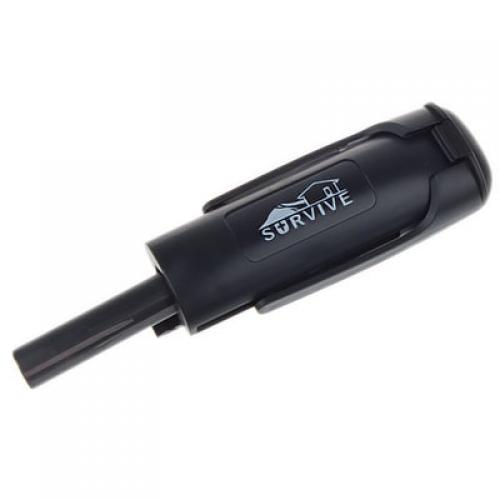 Ultimate Survival Black Fire Starter with Whistle