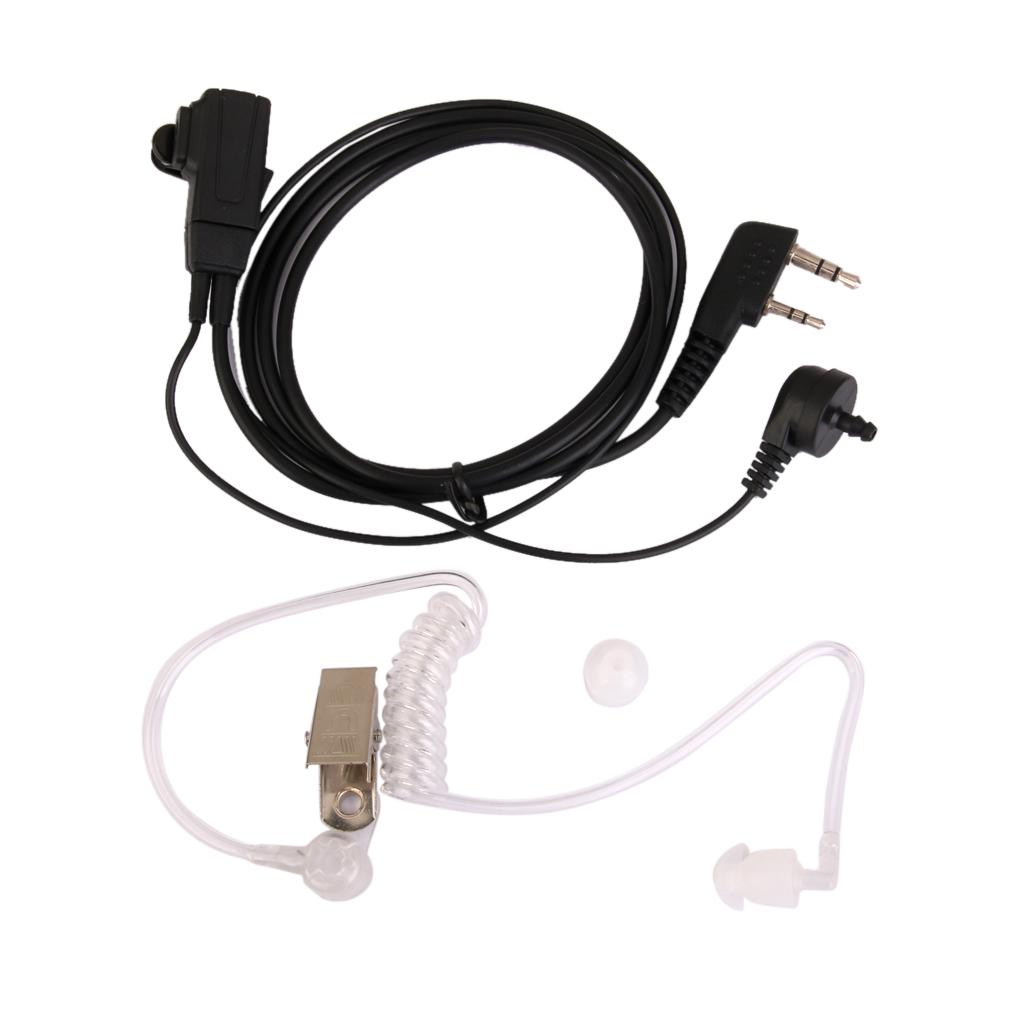 Throat Mic Earpiece Headset Headphone For SURECOM TG-UV Kenwood 2-pin