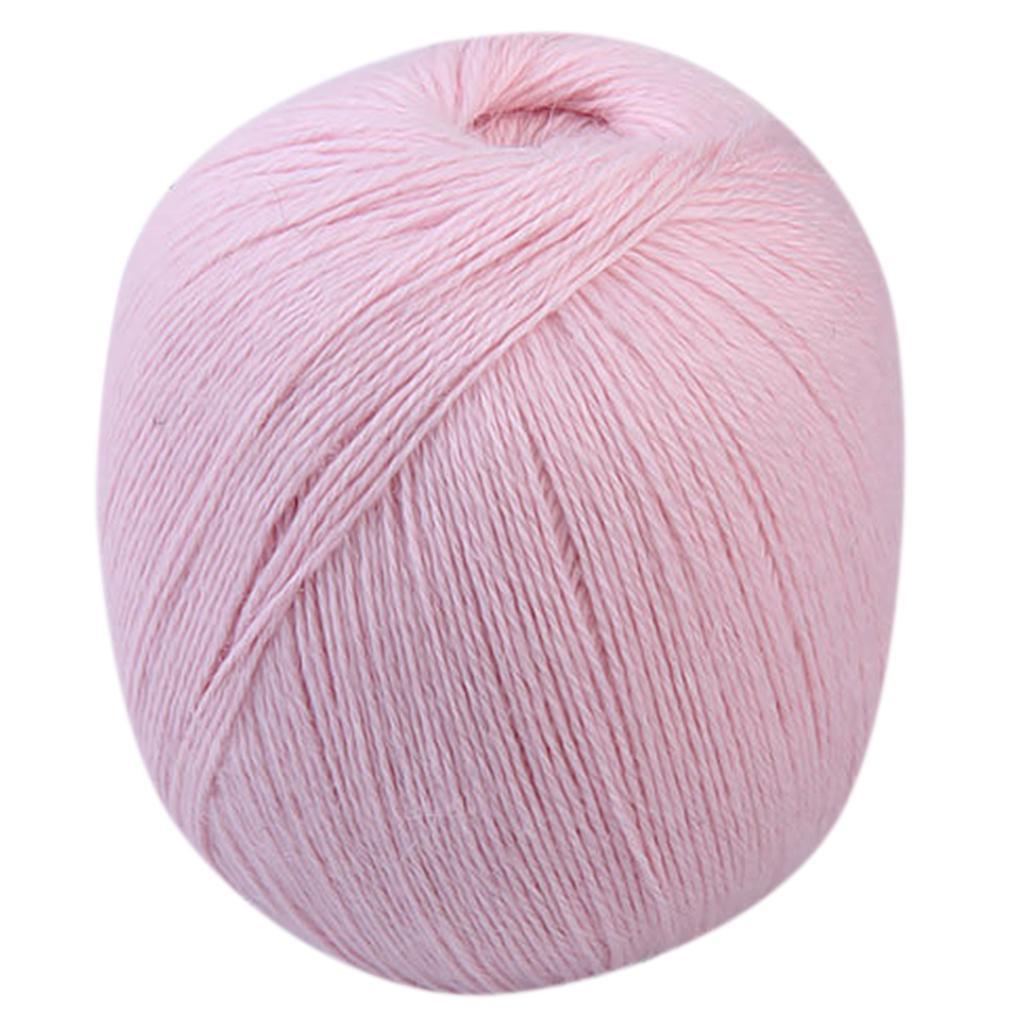 1 Skein Ball Cashmere Knitting Weaving Wool Yarn - Light Pink