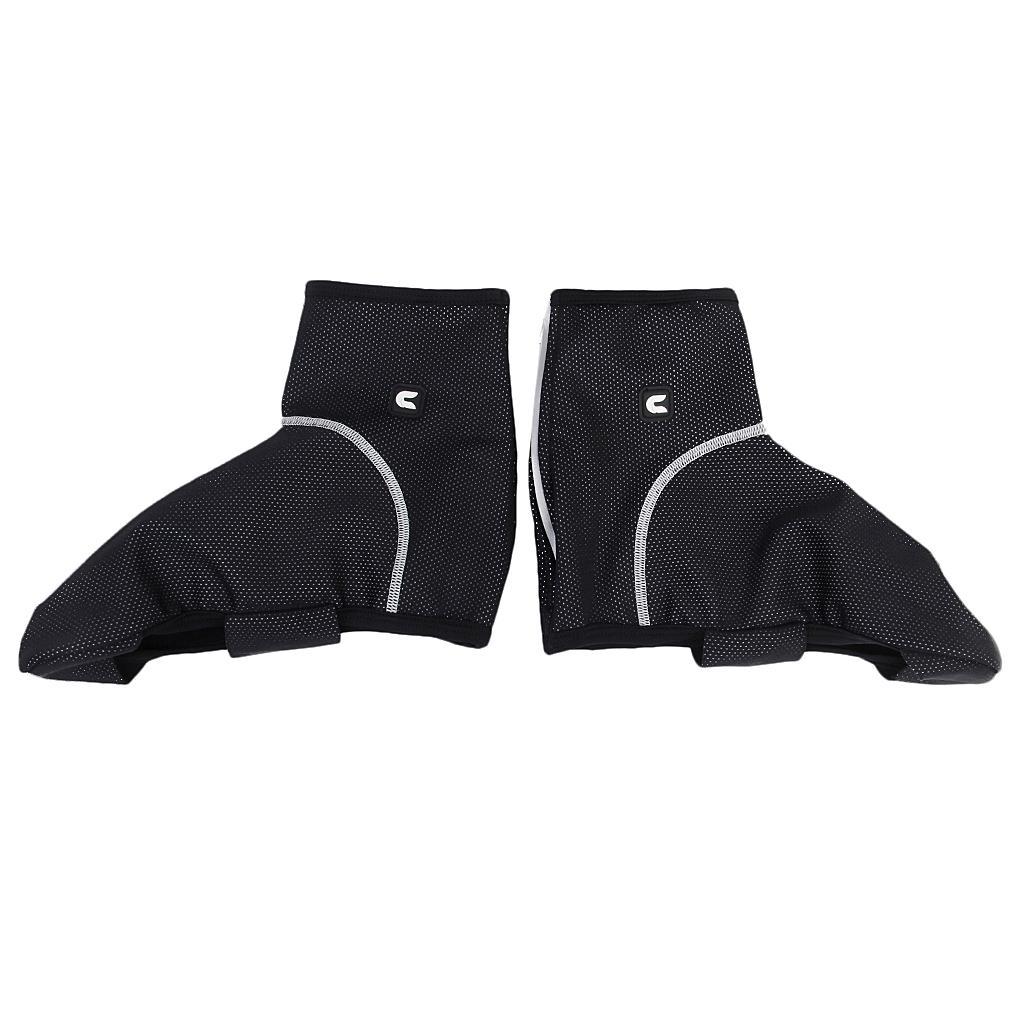 Footful Black Sport Cycling Road Mountain Bike Shoe Covers Warmers XL(45-46)