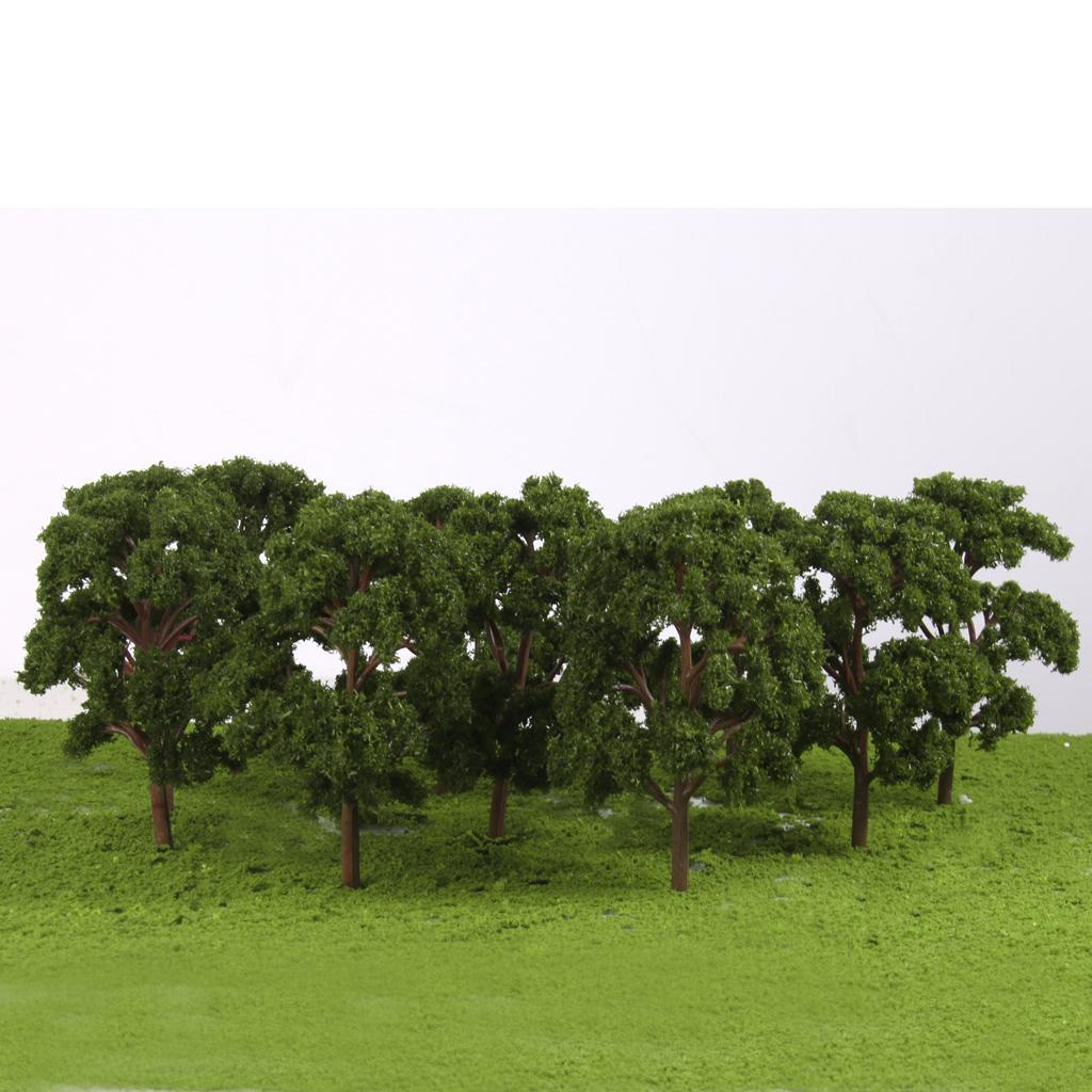 10pcs Banyan Trees Model Train Scenery Landscape Scale 1:75 Dark Green