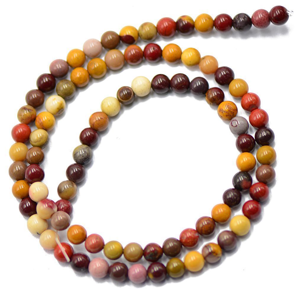 4mm Nature Mookaite Round Gemstone Loose Spacer Beads 15inch