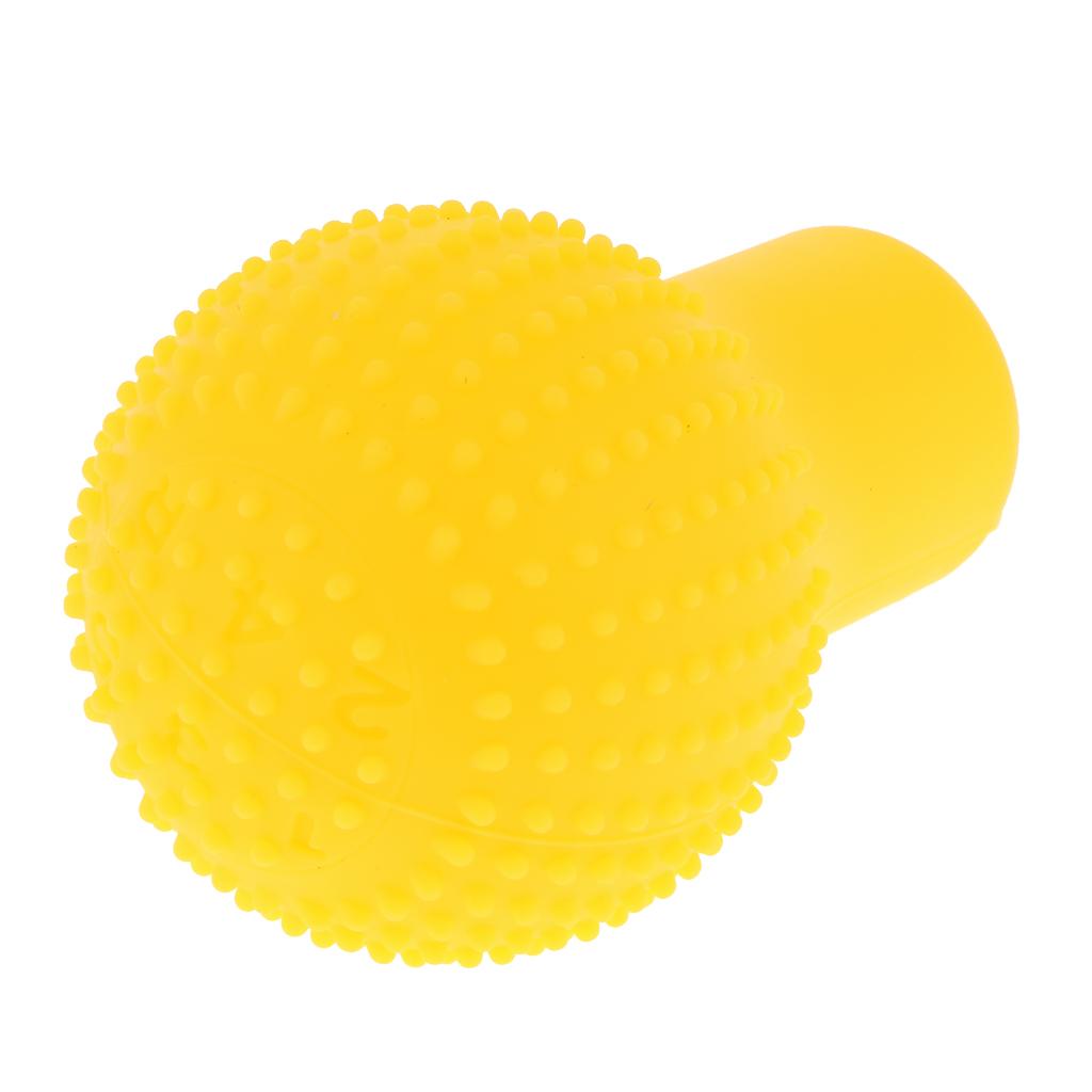 Silicone Round Non Slip Gear Head Shift Knob Protective Cover Glove Yellow