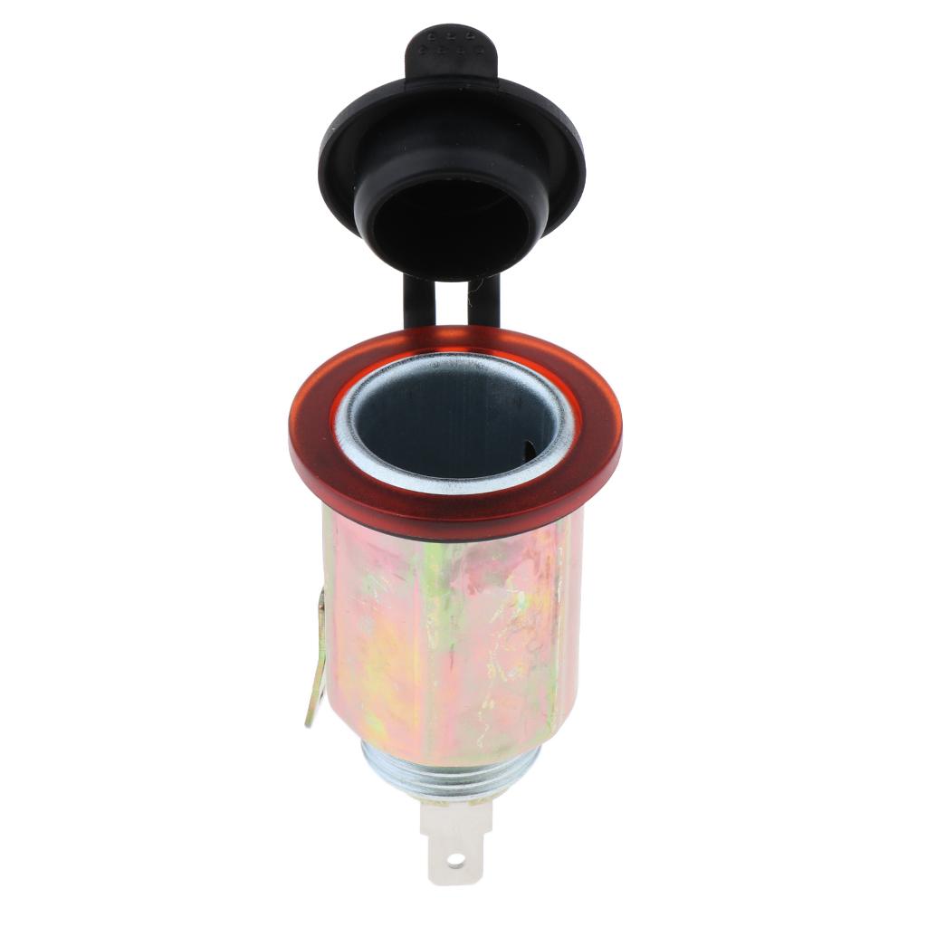 Universal Motorcycle Motorbike Metal USB Car Power Outlet  Light Yellow