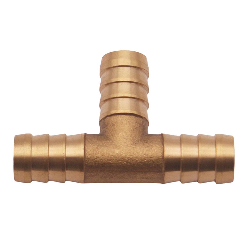 5/8" 16MM CAR HOSE BARB TEE Brass Pipe 3 WAY T Fitting Thread Gas Fuel Water