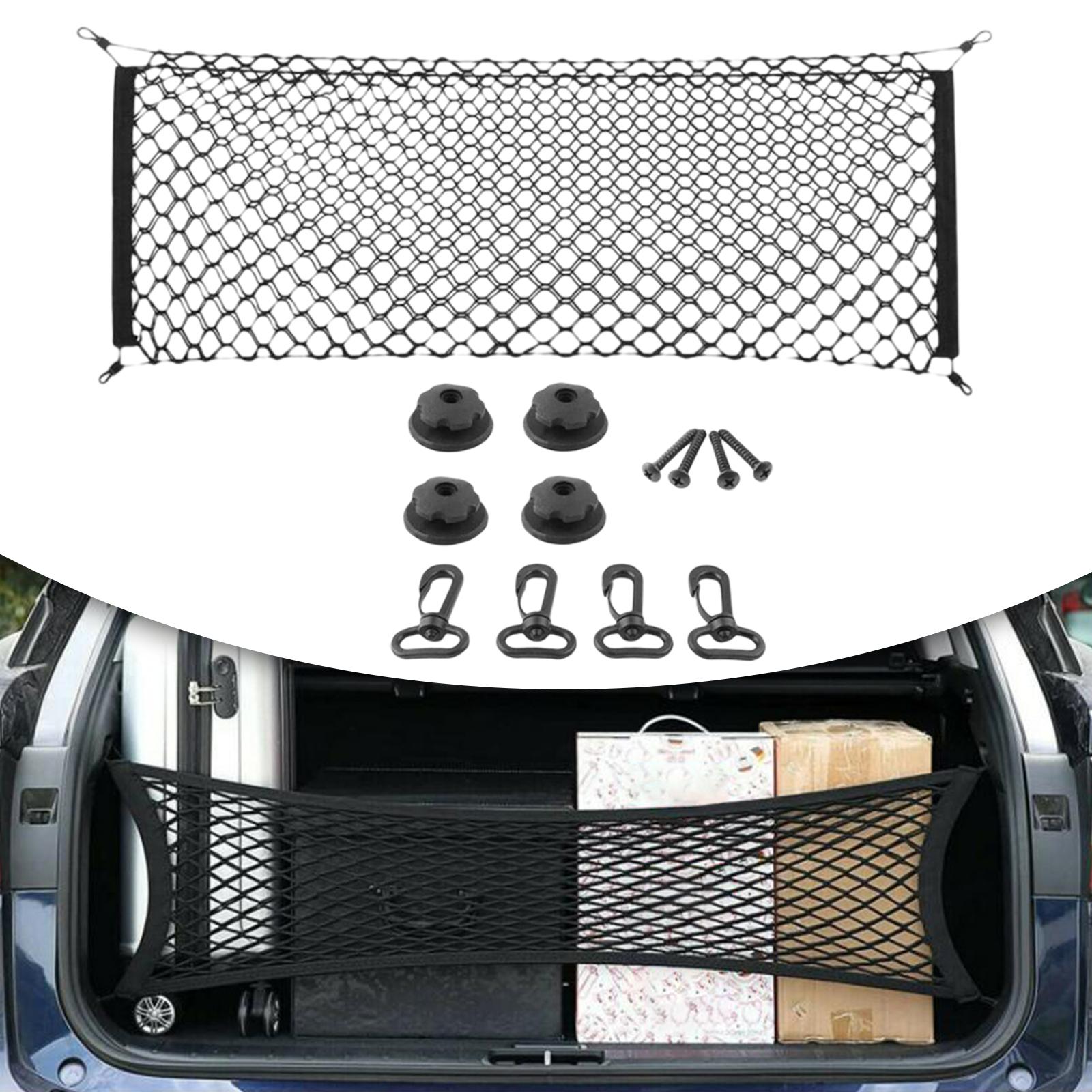 Rear Cargo Storage Net SUV Cars Dual Layers Truck Car Accessories with Hooks