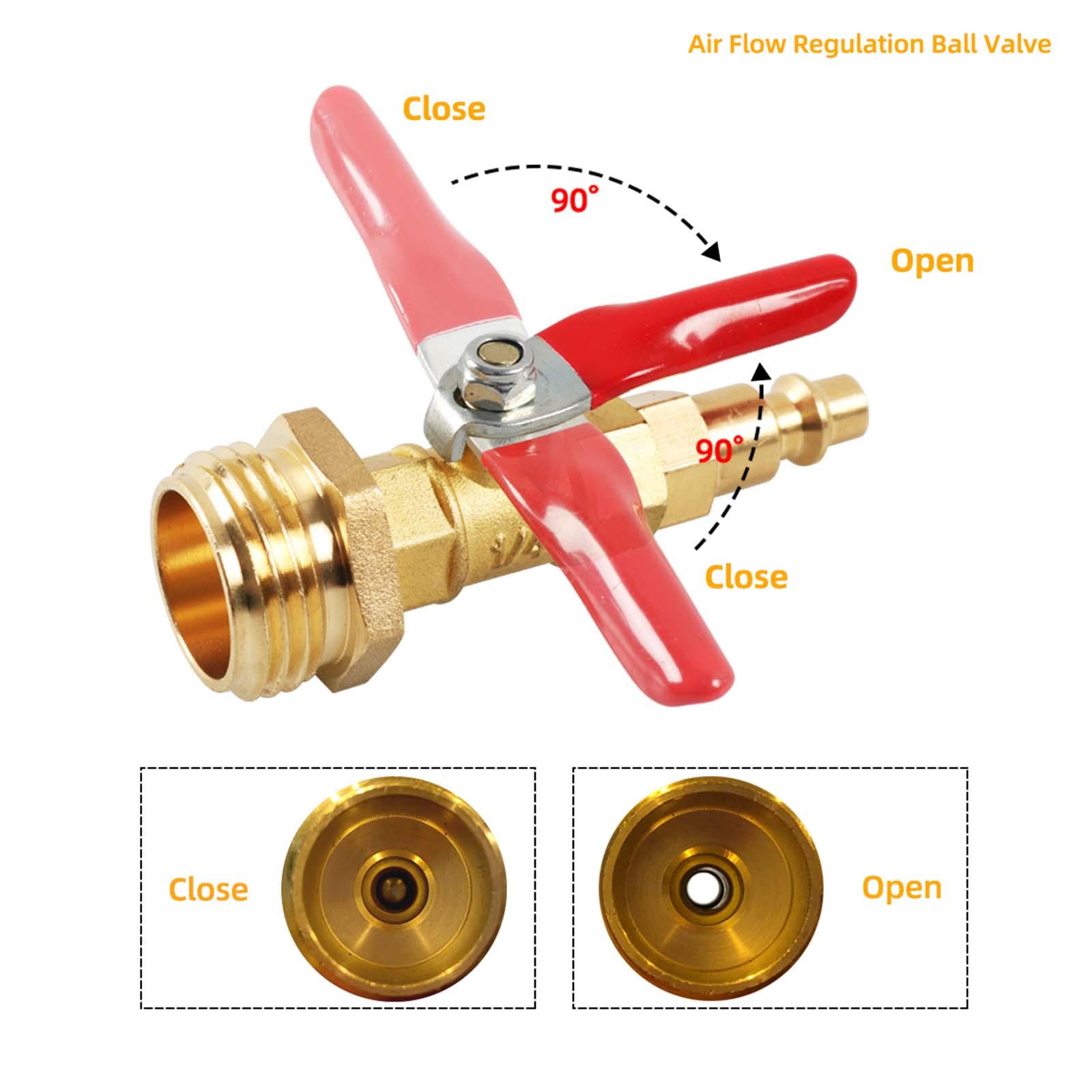 Brass RV Winterize Blowout Adapter 1/4'' Male Quick Plug Sprinkler System