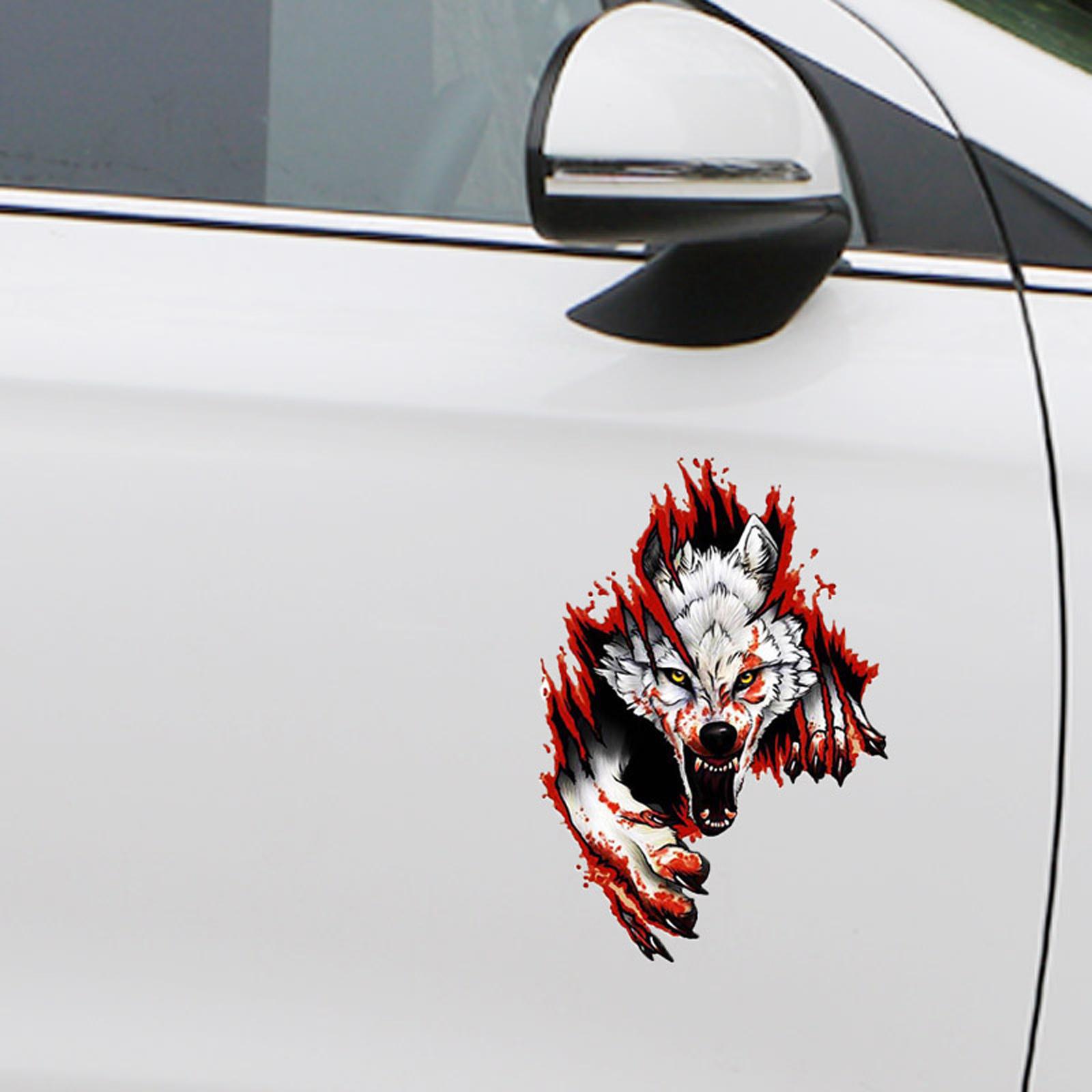 wolf 3D Car Sticker Decorative Vehicle for Walls Auto Truck Left