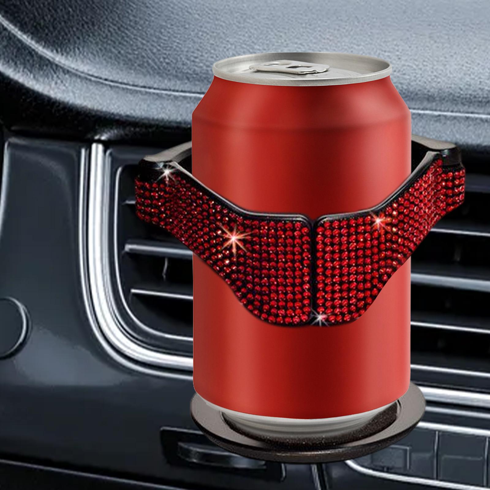 Car Cup Holder Air Conditioner Vent Organizer for Van Beverage Phone Red