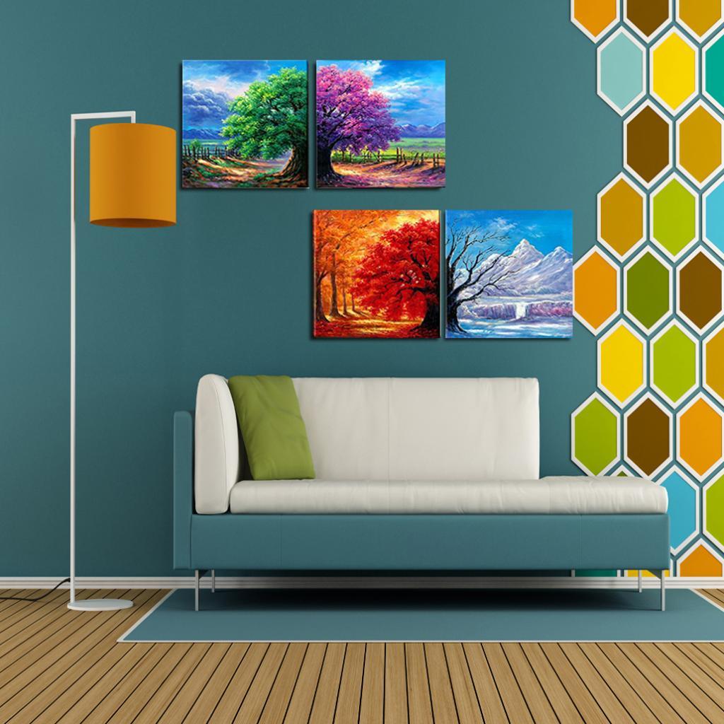 4x Modern Large Canvas Painting Picture Wall Art Poster Home Decor Unframed 