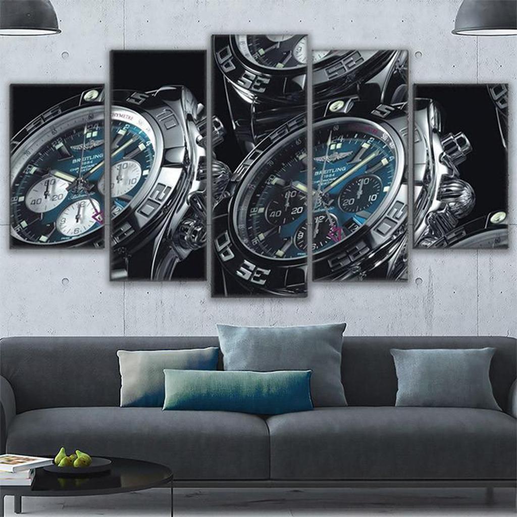 5Pcs Wall Painting Modern Decoration Living Room Canvas Prints Watch