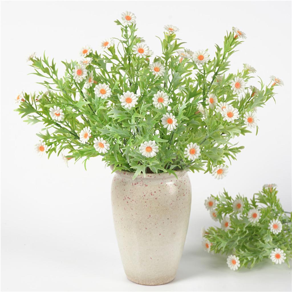 5 Branches Artificial Flowers Green Plants for Indoor Home Decoration Daisy