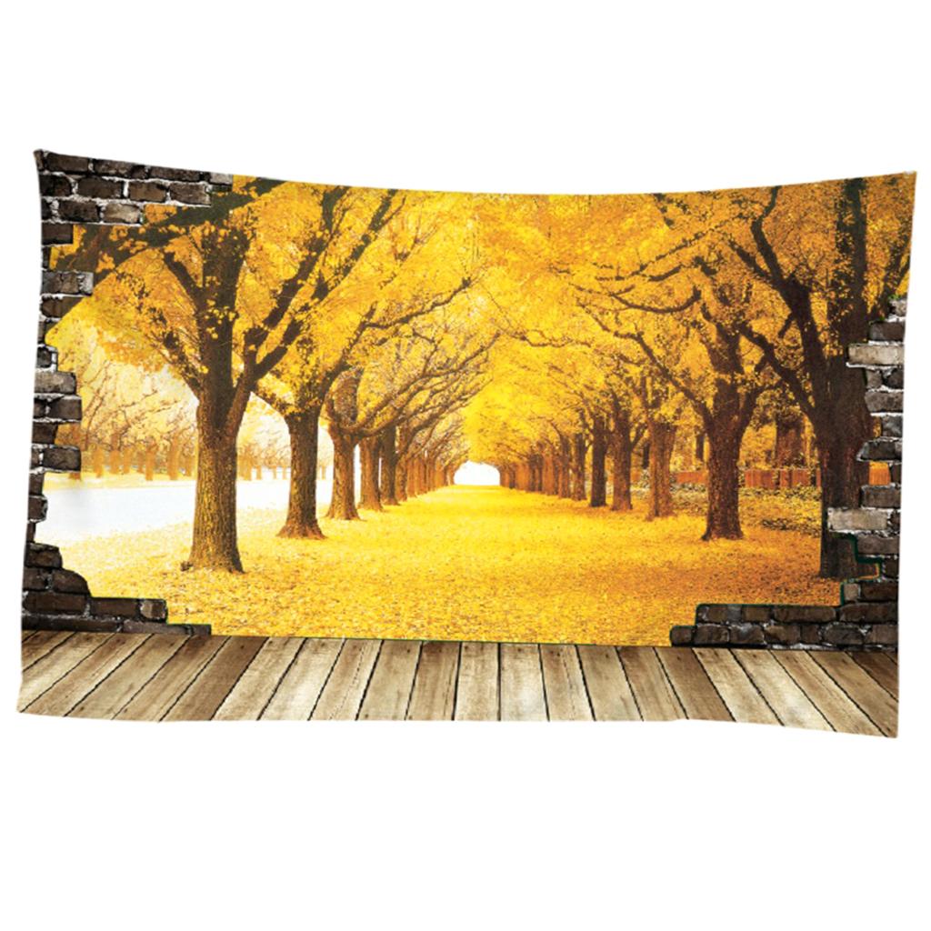 Polyester Tapestry Forest Wall Hanging Room Decor  S