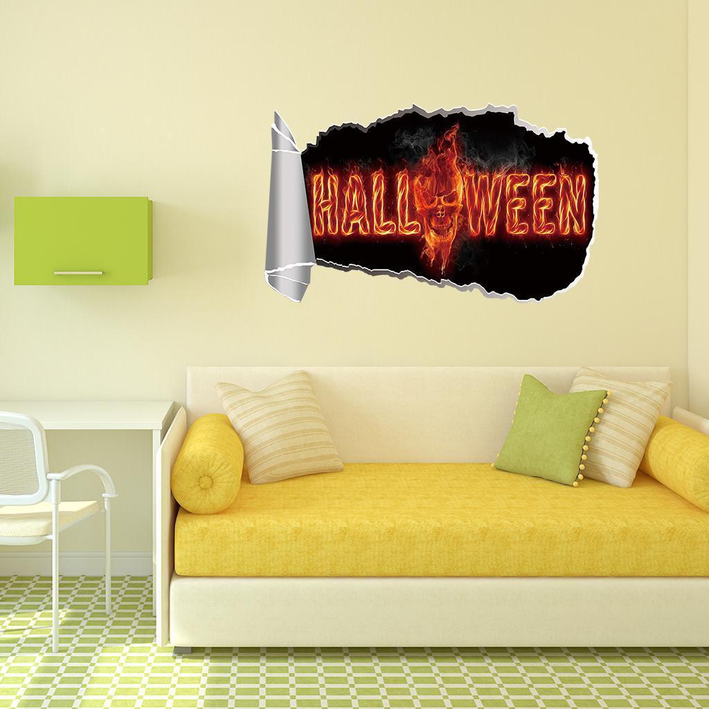 Halloween 3D Peel and Stick Wallpaper Wall Sticker