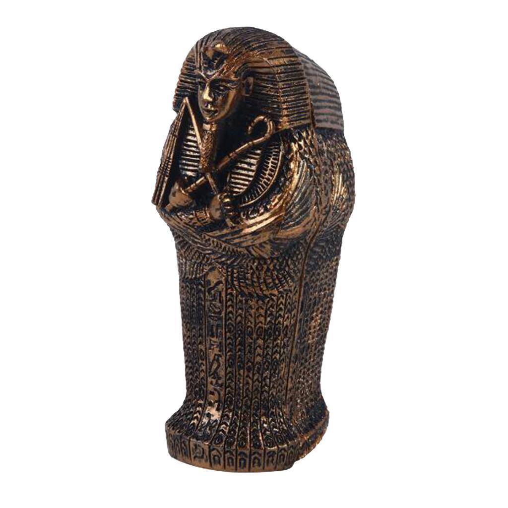 Resin Egyptian Mummy Ornament Figurine Historical Sculpture