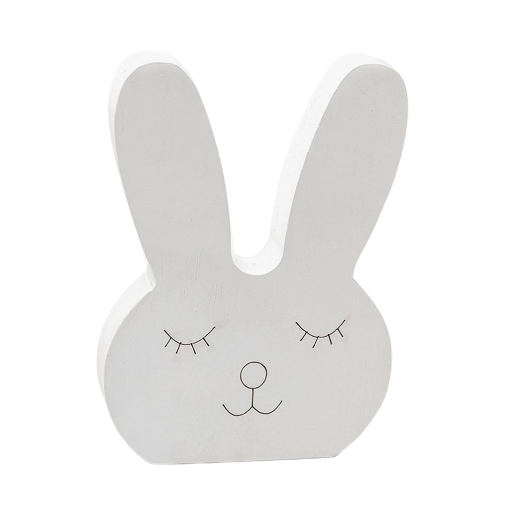 Nordic Style Lovely Rabbit Desktop Decorative Ornament for Bedroom  White