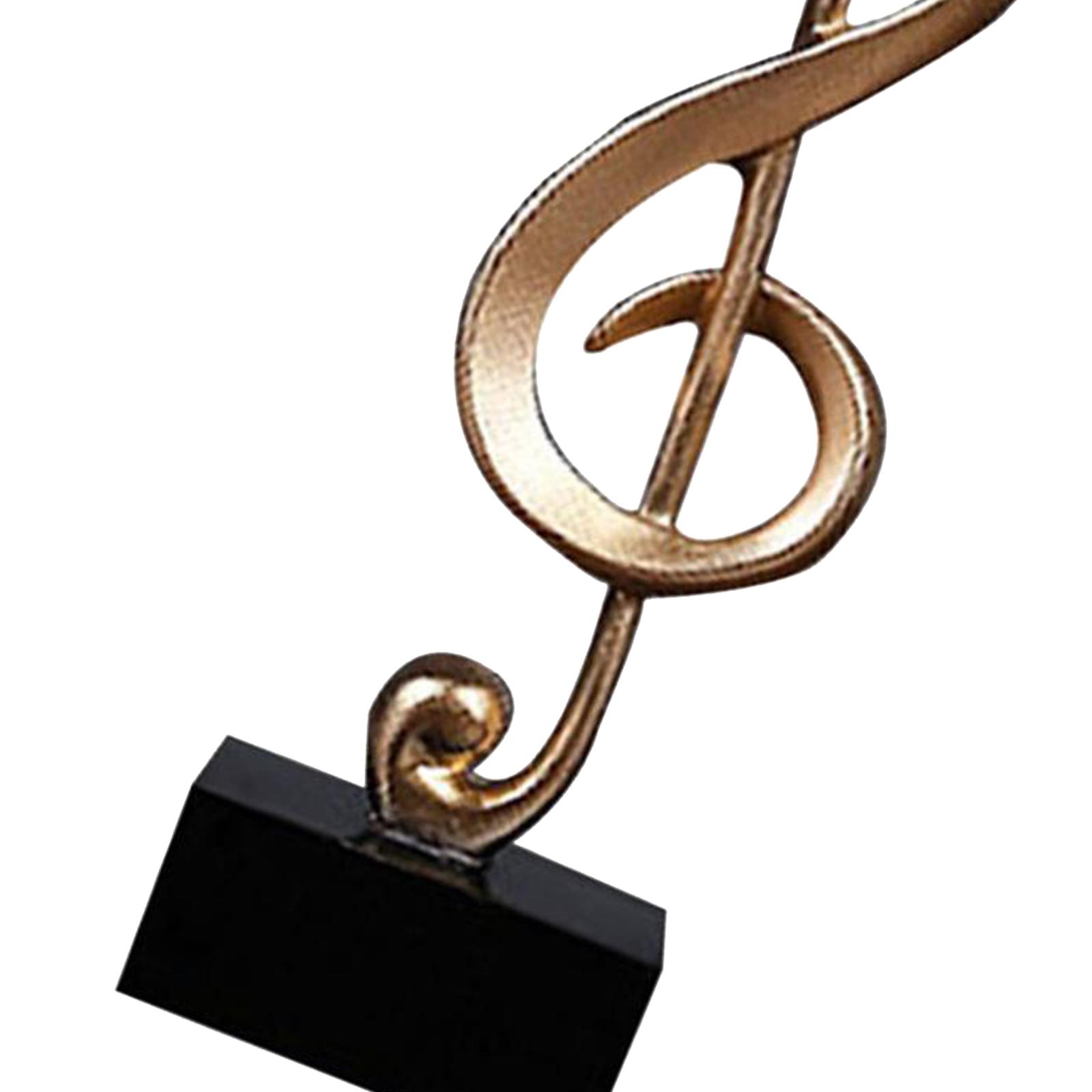 Resin Craft Musical Note Sculpture Desktop Ornament Modern Abstract Statue A