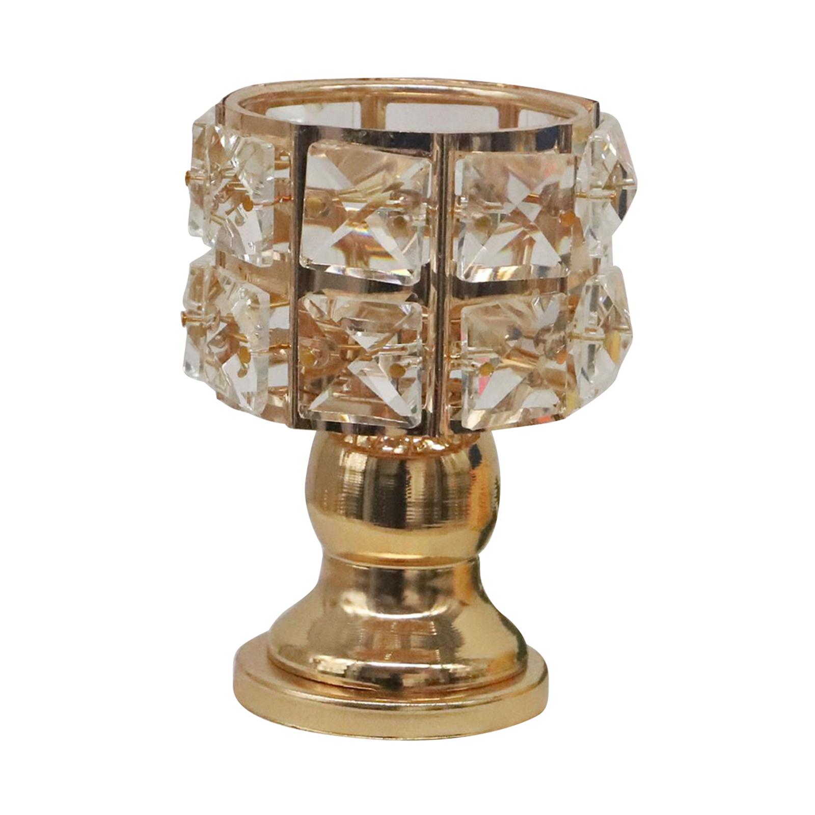 3x Crystal Tea Light Candle Holder Wedding Table Centerpiece Dinner 