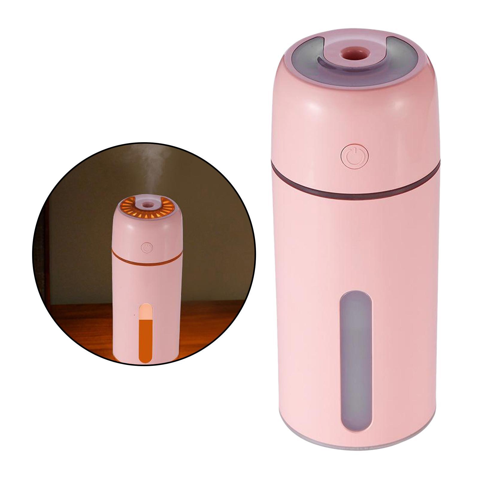 Electric Air Diffuser USB Humidifier LED Night Light Up Home Purifier Pink