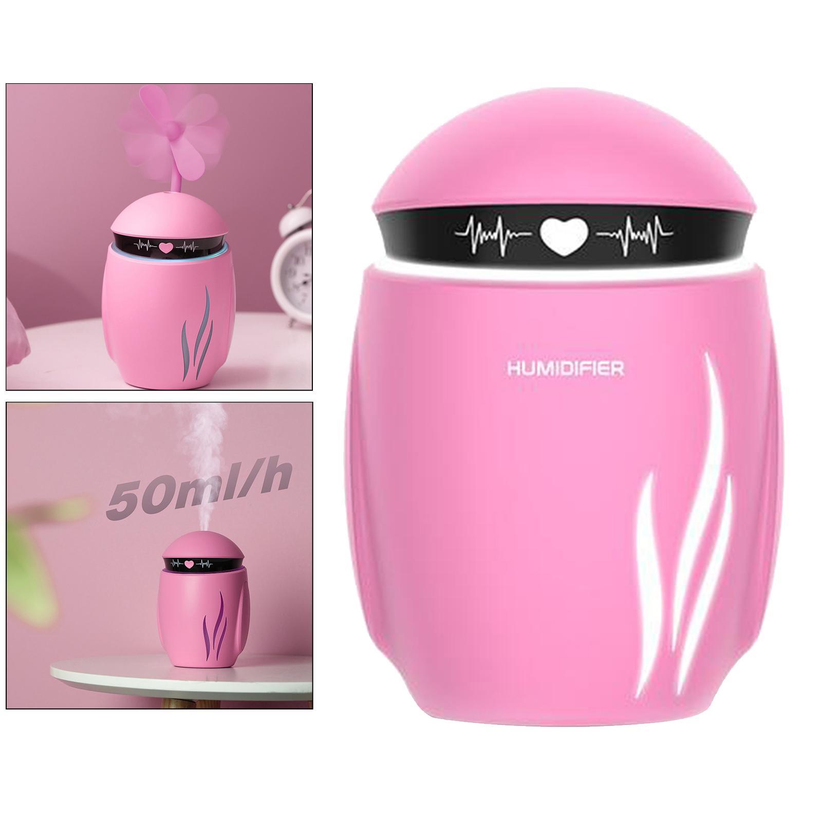 Portable Humidifier Aroma Diffuser USB Powered LED Light Mist Purifier Red