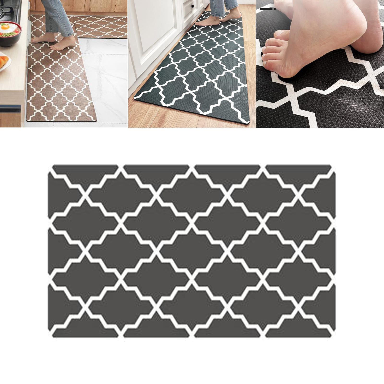 Non-Slip Kitchen Door Mat Home Floor PVC Rug Runner Carpet  Style4 Small