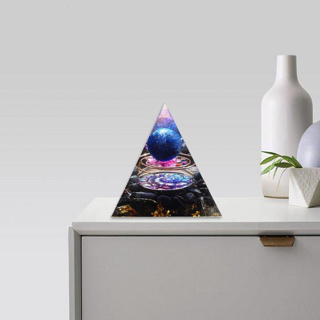 Crystal Pyramid Reiki Crystal Gemstone Energy Emf Protect Meditation Blue