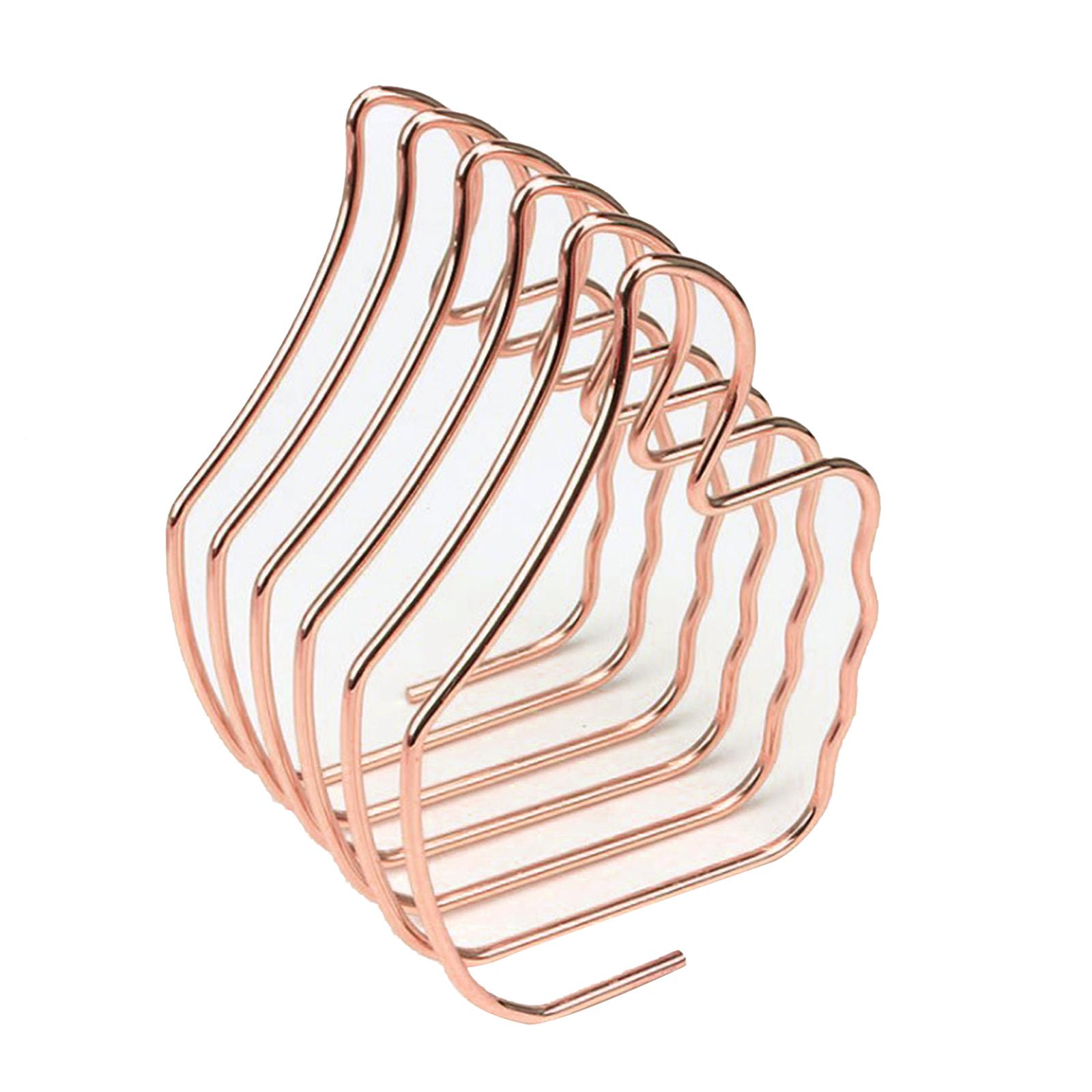 Office Iron Bookends Book Ends Supports Magazine Holder Thumb Rose Gold