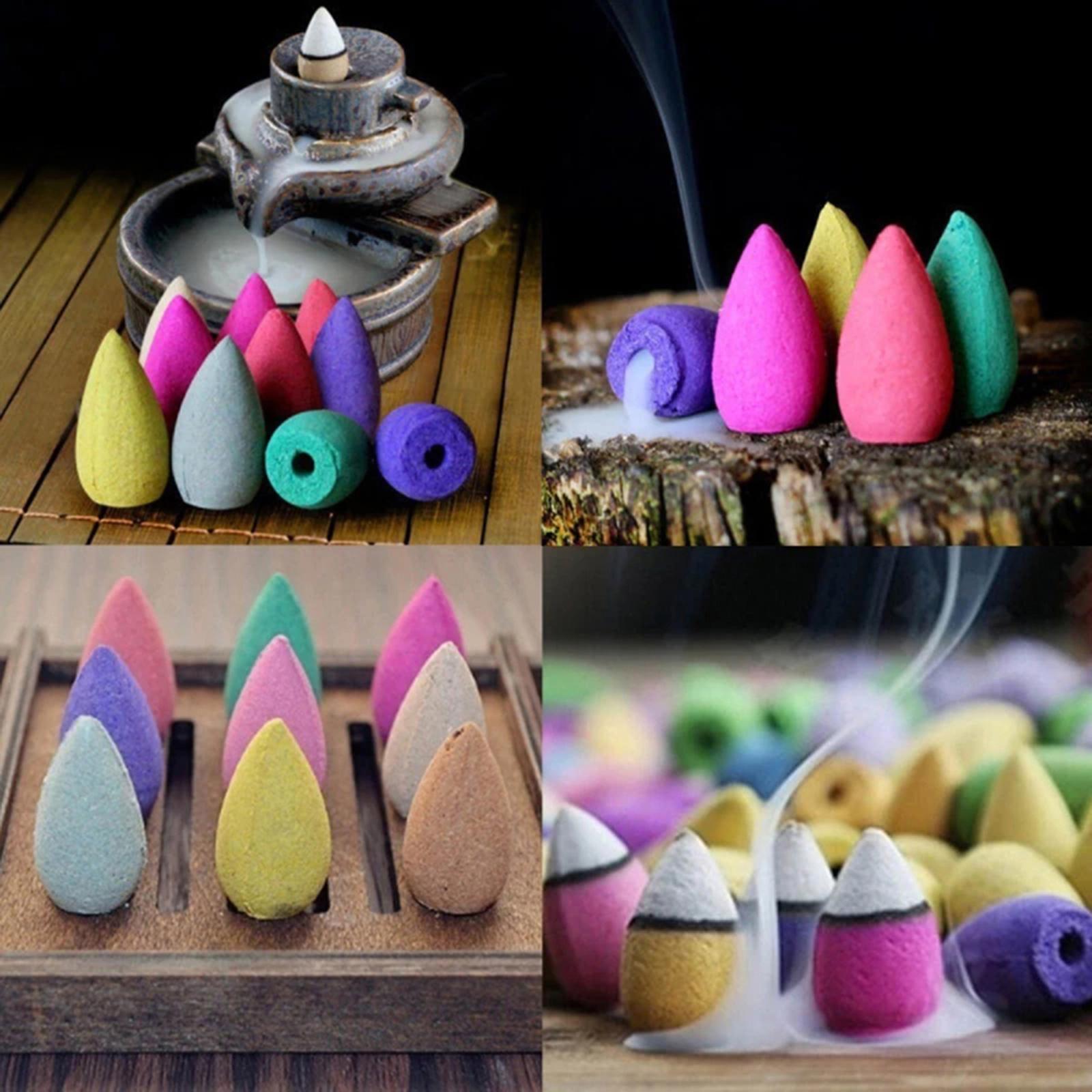 40x Incense Cones Bullet Natural Scents Aroma for Meditation Rose