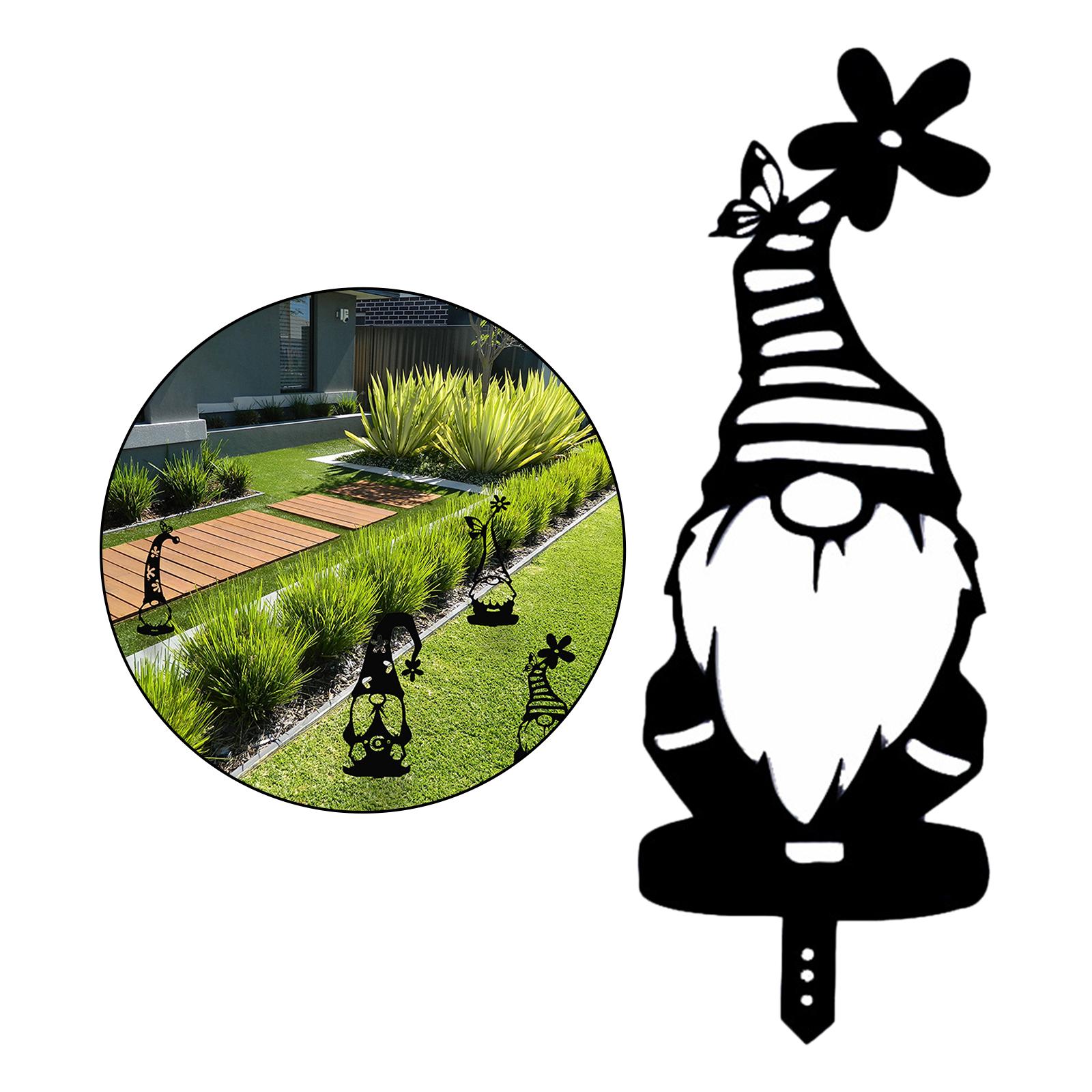 Gnome Garden Dwarfs Art Lawn Patio Statue House Stakes 10x29cm