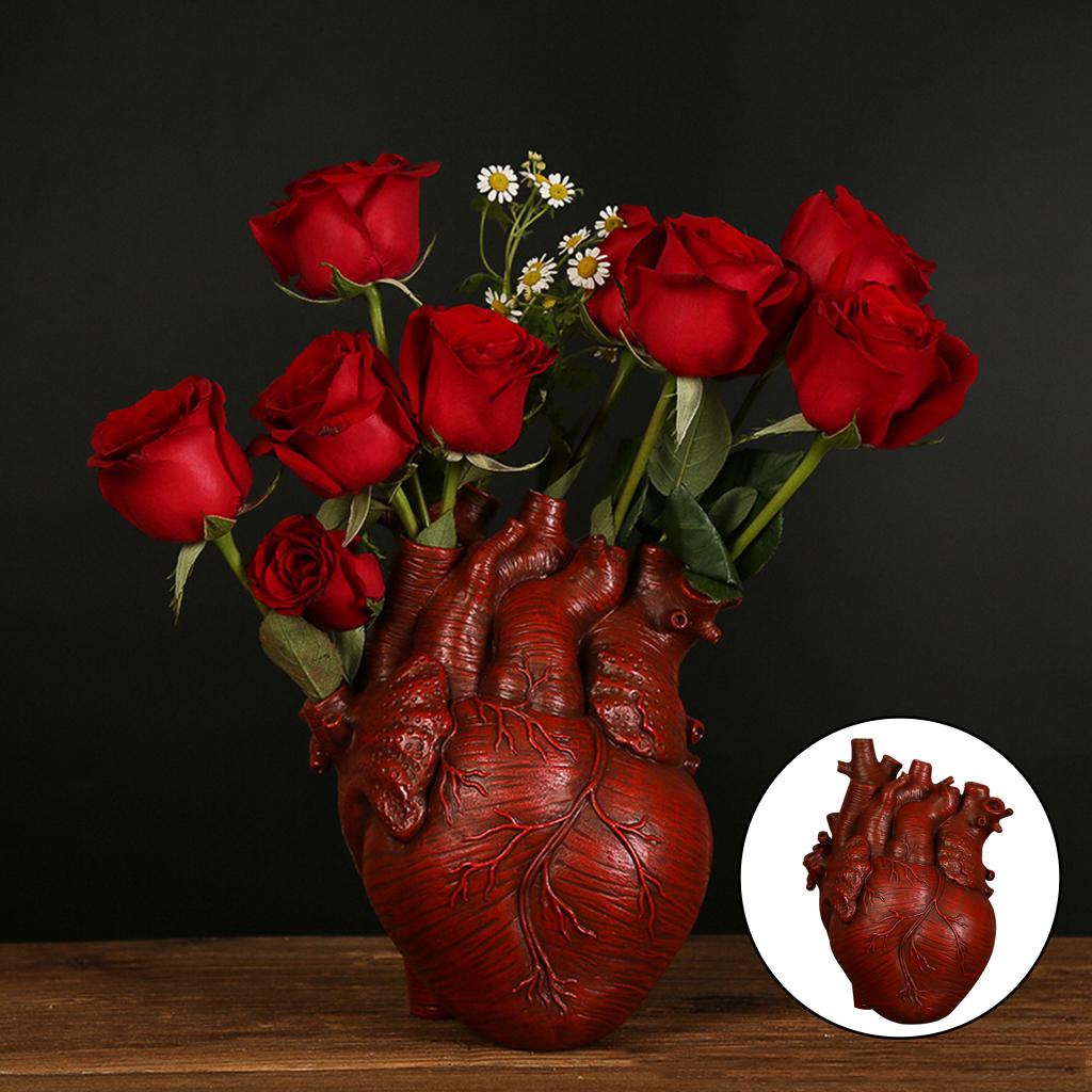 2x Creative Anatomical Heart Vase Flower Pot Desk Flower Vase