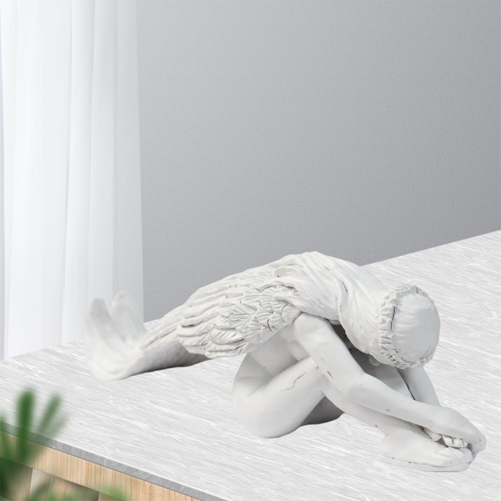 Creative Grace Angel Wing Figures 3D Living Room Bedroom Home Decor Gifts White