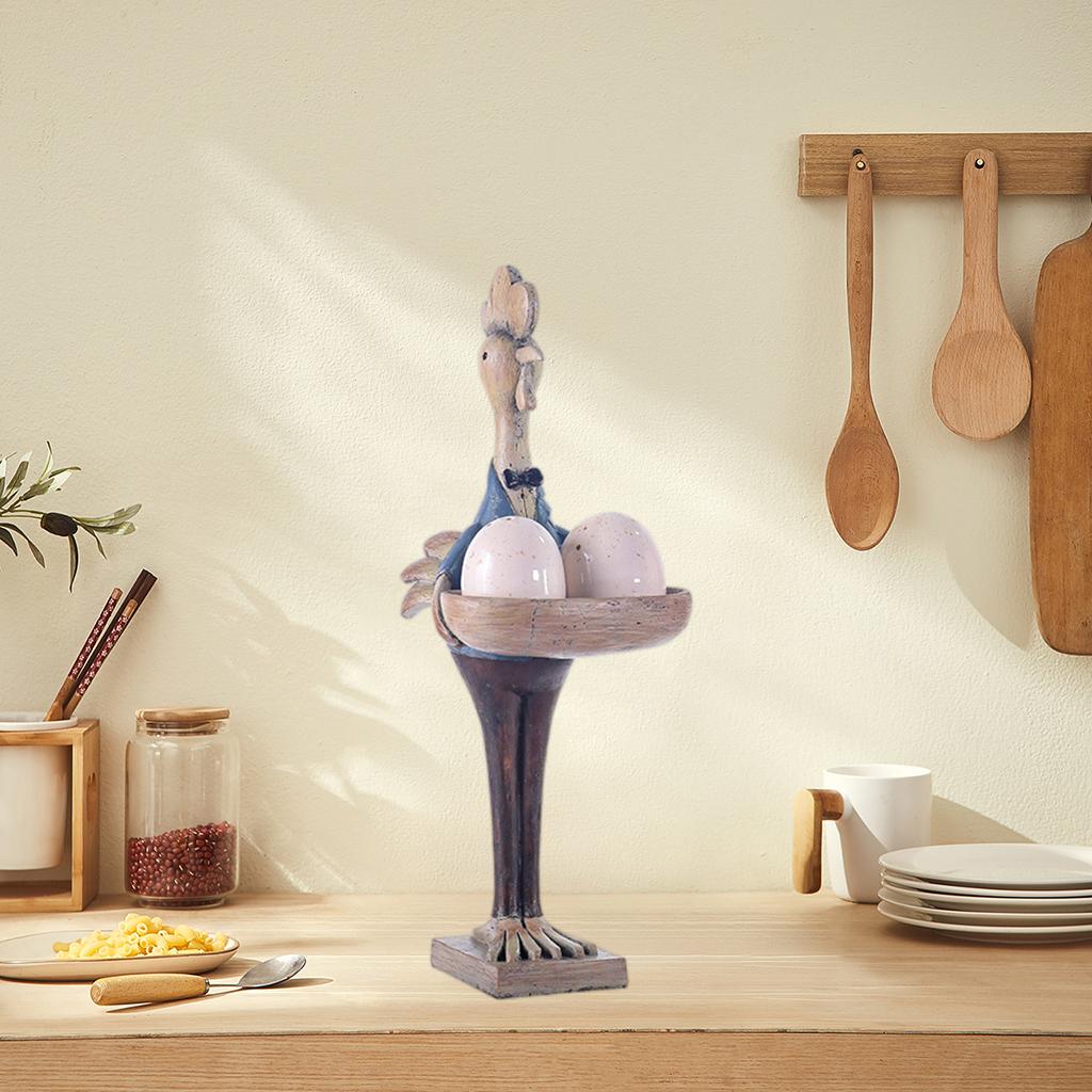 Handmade Chicken Statue Ornament Figurine Animal for Indoor 13x18.5x36cm