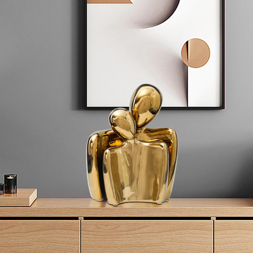 Embrace Couple Sculpture Modern Lover Abstract for Artwork Wedding Gifts