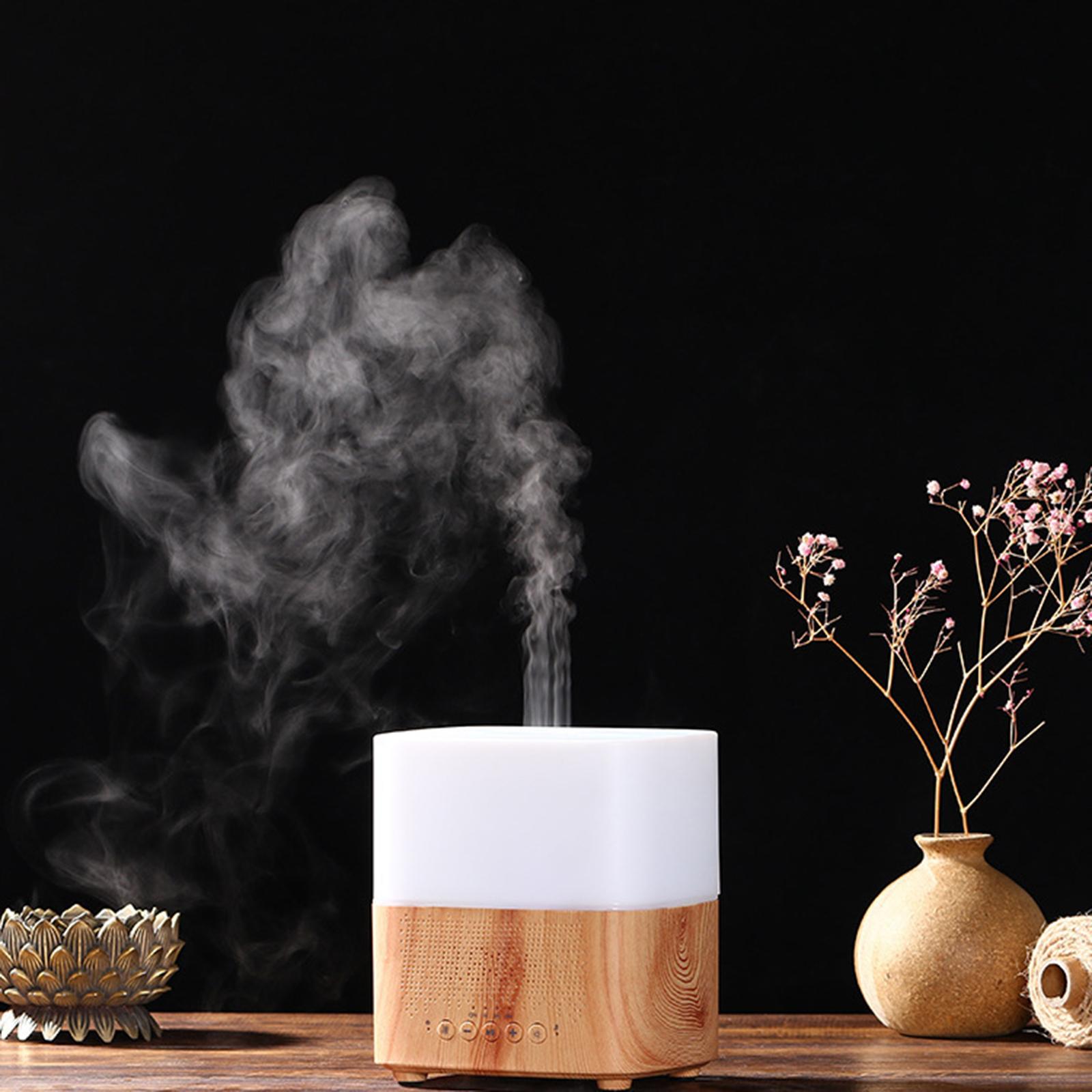 Electric Air Humidifier Aroma Essential Oil Diffuser Shallow wooden grain