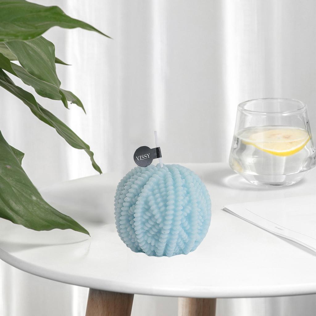 Ball of Yarn Candle Small INS Bedroom Office Nursery Decor Dessert Candle Blue