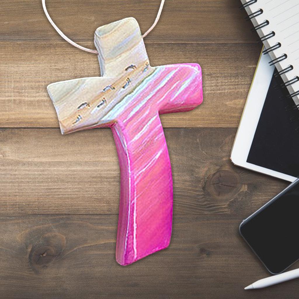 Beach and ocean theme-Divinely Inspired Handmade Wooden Crosses Pink