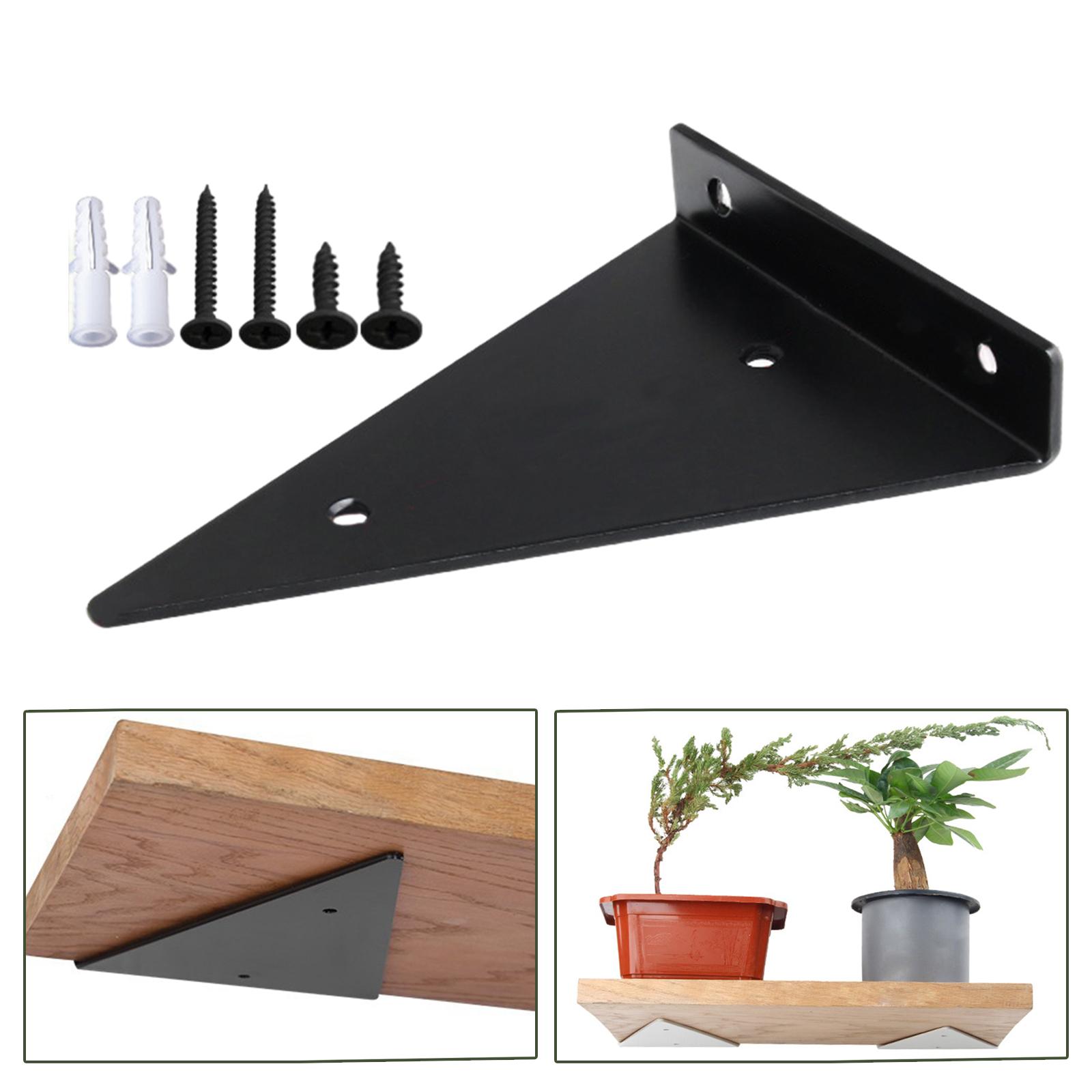 Triangle Shelf Bracket Corner Brace Easy to Install Metal for Store Garage 80x100mm