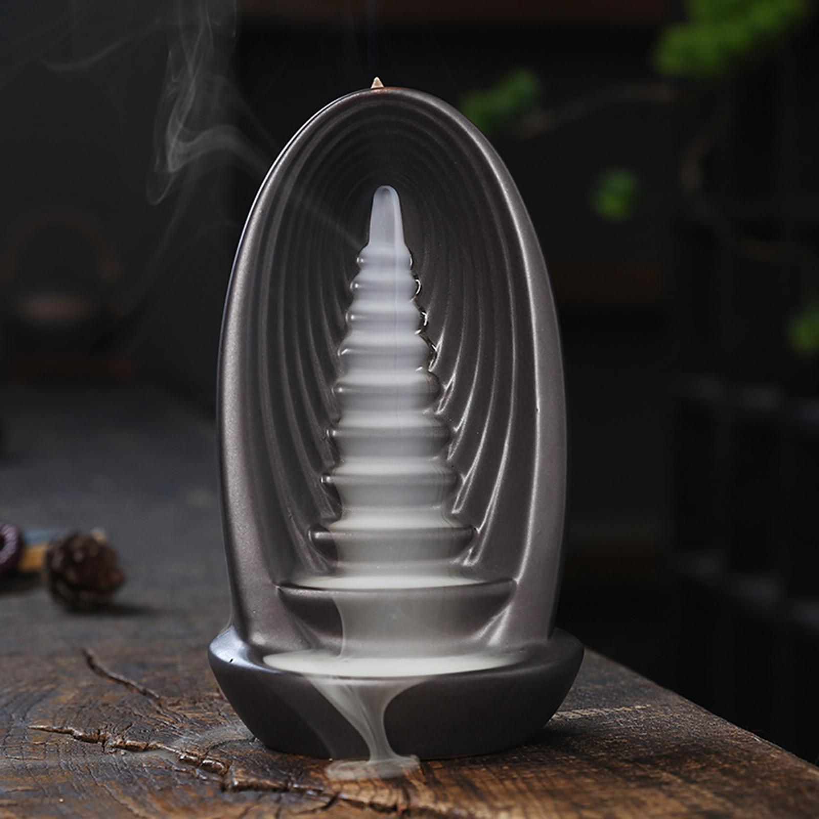 Creative Backflow Incense Burner Holder Cone Diffuser for Office Home Yoga