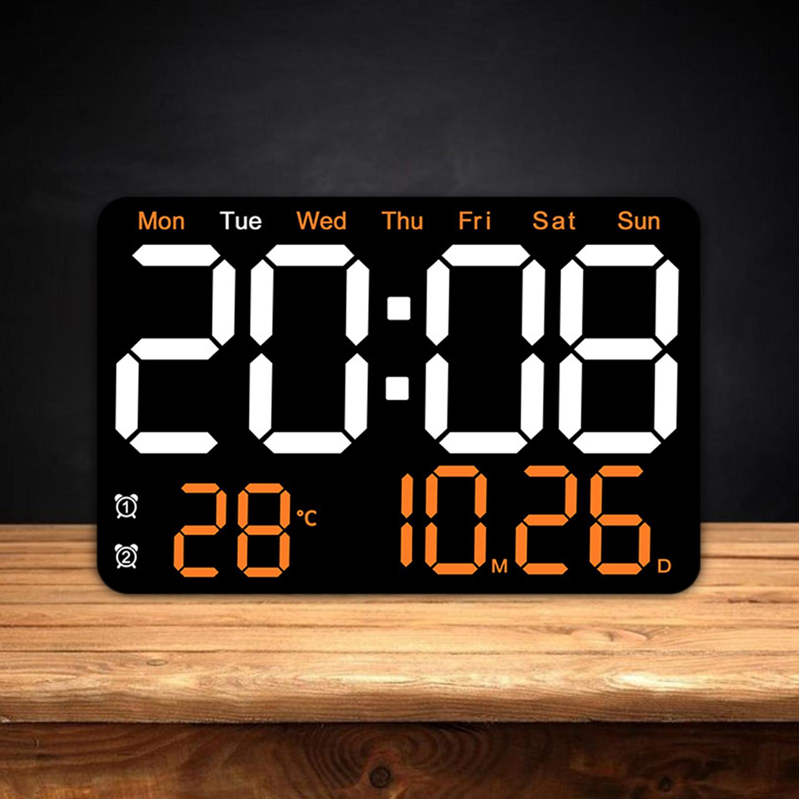 Digital Alarm Clock 10 Level Adjustable Brightness for Classroom Living Room