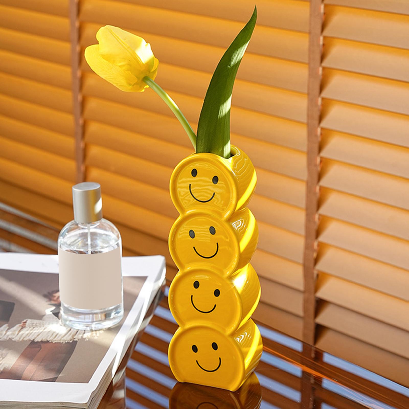 Plant Pot Modern Desktop Gift Flower Vase for Housewarming Bookshelf Holiday